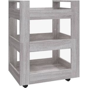 VidaXL-Keukentrolley-60x45x80cm-bewerkt-hout-grij - onoma-eikenkleurig