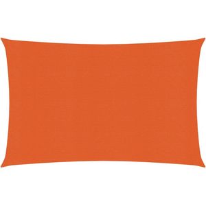 vidaXL Zonnezeil 160 g/m² 2,5x4 m HDPE oranje