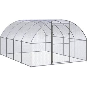 vidaXL Kippenren 3x4x2 m gegalvaniseerd staal