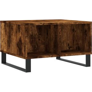 vidaXL Salontafel 60x50x36,5 cm bewerkt hout gerookt eikenkleurig