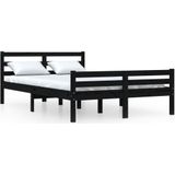 vidaXL-Bedframe-massief-hout-zwart-120x190-cm-4FT-Small-Double