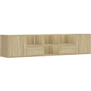 vidaXL Hoekkast 200x40x45 cm bewerkt hout sonoma eikenkleurig