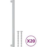vidaXL Handvatten 20 st 320 mm roestvrij staal zilverkleurig
