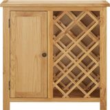 vidaXL Wijnkast voor 11 flessen 80x32x80 cm massief eikenhout