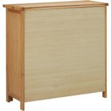 vidaXL Wijnkast voor 11 flessen 80x32x80 cm massief eikenhout