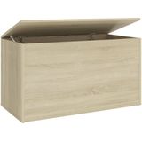 vidaXL Opbergkist 84x42x46 cm spaanplaat sonoma eikenkleurig