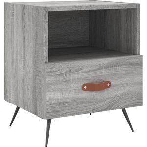 VidaXL Nachtkastje 40x35x47,5 cm Bewerkt Hout Grijs Sonoma Eikenkleur