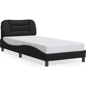 vidaXL Bedframe met hoofdbord kunstleer zwart 80x200 cm