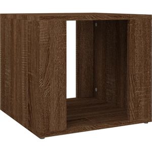 VidaXL Nachtkastje 41x40x36 cm - Bewerkt Hout - Bruineikenkleurig