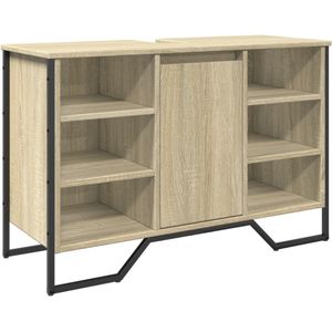 vidaXL Wastafelkast 91x35x60 cm bewerkt hout sonoma eikenkleurig