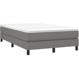 vidaXL Boxspring met matras stof donkergrijs 120x190 cm