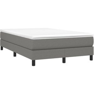 vidaXL Boxspring met matras stof donkergrijs 120x190 cm