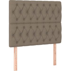 vidaXL Hoofdborden 2 st 90x7x78/88 cm stof taupe