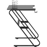 vidaXL Gamingbureau - ZZ-vormige Poten - Zwart - Ergonomisch Ontwerp