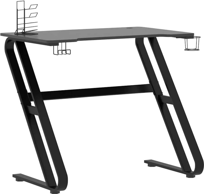 vidaXL Gamingbureau - ZZ-vormige Poten - Zwart - Ergonomisch Ontwerp