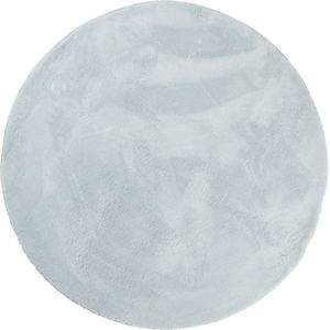 vidaXL-Vloerkleed-HUARTE-laagpolig-zacht-wasbaar-Ø-160-cm-blauw