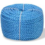 vidaXL Touw gedraaid 8 mm 500 m polypropyleen blauw