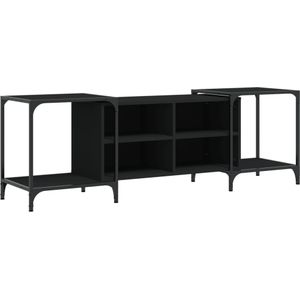 vidaXL Tv-meubel 153x37x50 cm bewerkt hout zwart