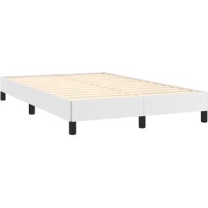 vidaXL Bedframe kunstleer wit 120x190 cm