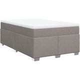 vidaXL - Boxspring - met - matras - stof - taupex190 - cm