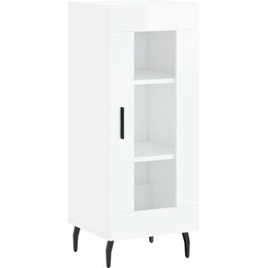 vidaXL - Dressoir,5x34x90 - cm - bewerkt - hout - hoogglans - wit