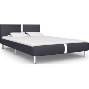 vidaXL Bedframe zonder matras 135x190 cm kunstleer zwart