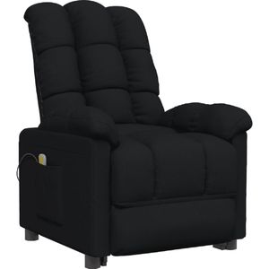 vidaXL Massagestoel stof zwart