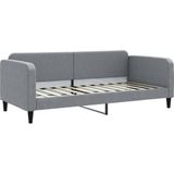 vidaXL - Slaapbank - met - matrasx200 - cm - stof - lichtgrijs