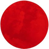 vidaXL-Vloerkleed-HUARTE-laagpolig-zacht-wasbaar-Ø-100-cm-rood