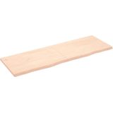 vidaXL Tafelblad 180x60x(2-4) cm onbehandeld massief eikenhout