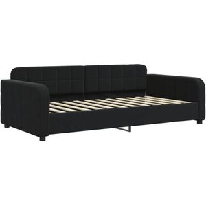 vidaXL Slaapbank 100x200 cm fluweel zwart