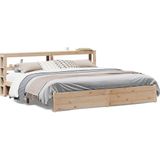 vidaXL Bedframe met hoofdbord massief grenenhout 180x200 cm