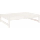 vidaXL - Tuinvoetenbankx80 - cm - massief - grenenhout - wit