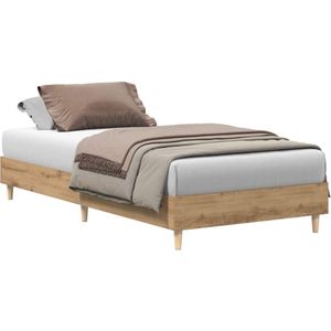 vidaXL Bedframe zonder matras spaanplaat artisanaal eikenkleurig