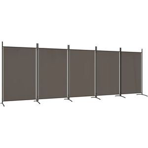 vidaXL-Kamerscherm-met-5-panelen-433x180-cm-stof-antracietkleurig