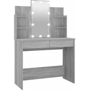 VidaXL-Kaptafel-met-LED-verlichting-96x40x142-cm-grij - onoma-eiken