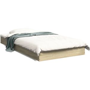 vidaXL Bedframe zonder matras hout sonoma eikenkleurig 100x200 cm