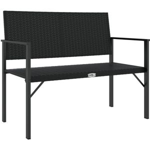 vidaXL-Tuinbank-2-zits-poly-rattan-zwart