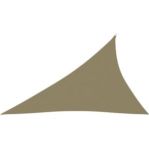 vidaXL Zonnescherm driehoekig 3x4x5 m oxford stof beige