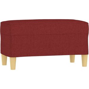 vidaXL Bankje 70x35x41 cm stof wijnrood