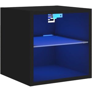 vidaXL-Tv-wandmeubel-met-LED-verlichting-30x28,5x30-cm-zwart