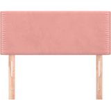 vidaXL Hoofdbord 100x5x78/88 cm fluweel roze