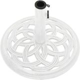 vidaXL - Parasolvoet - 44x44x31 - cm - gietijzer - wit