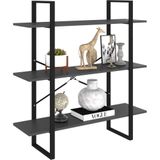 vidaXL Boekenkast 100x30x105 cm bewerkt hout grijs