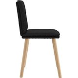 vidaXL Eetkamerstoelen 6 st stof zwart