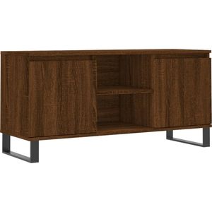 vidaXL Tv-meubel 104x35x50 cm bewerkt hout bruin eikenkleur