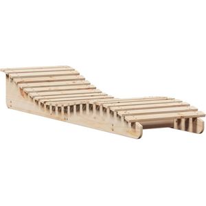 vidaXL Ligbed 205x60x31,5 cm massief grenenhout