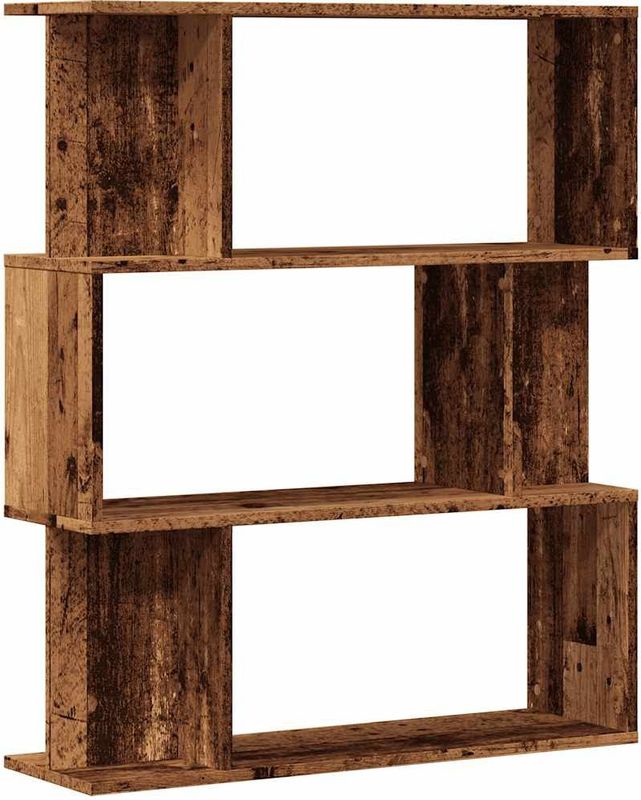 vidaXL - Boekenkastx24x96 - cm - bewerkt - hout - oud - houtkleurig