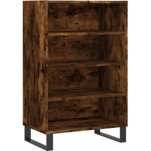 vidaXL Hoge kast 57x35x90 cm bewerkt hout gerookt eikenkleurig