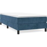 VidaXL Boxspringframe Fluweel Donkerblauw 90x190 cm